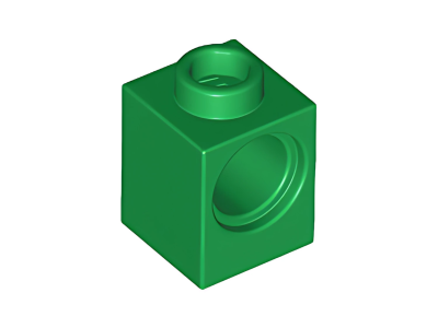 Деталь LEGO Technic, Brick 1 x 1 with Hole 6541 Green U