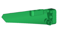 Technic, Panel Fairing # 6 Long Smooth, Side B, 64393 Green N