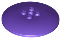 Dish 6 x 6 Inverted (Radar) - Solid Studs, 44375b Dark Purple U