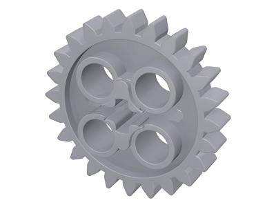 Деталь LEGO Technic, Gear 24 Tooth with 1 Axle Hole 3648 Light Bluish Gray N