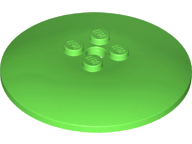 Dish 6 x 6 Inverted (Radar) - Solid Studs, 44375b Bright Green U