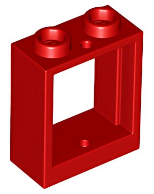 Деталь LEGO  Lego Window 1 x 2 x 2 Flat Front 60592 (79128)  Red U