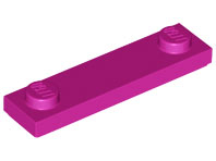 Plate, Modified 1 x 4 with 2 Studs with Groove, 41740 Magenta U