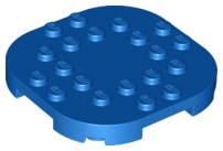 Plate, Modified 6 x 6 with Rounded Corners and 4 Feet, 66789 Blue N