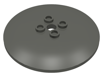 Dish 6 x 6 Inverted (Radar) - Hollow Studs, 44375a Dark Gray U