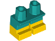 Legs Short with Molded Yellow Lower Legs / Boots Pattern, 41879pb024  