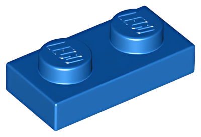 Деталь LEGO Plate 1 x 2 3023 Blue U