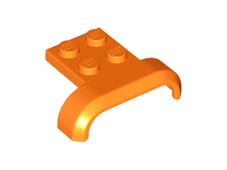 Vehicle, Mudguard 4 x 3 x 1 with Arch Curved, 28326 Orange U