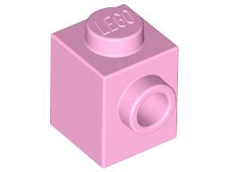 Brick, Modified 1 x 1 with Stud on Side 87087 Bright Pink N