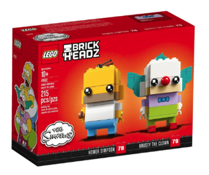 Конструктор LEGO BrickHeadz 41632 Гомер Симпсон и клоун Красти