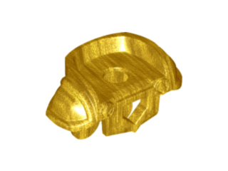 Minifigure Armor Breastplate with Shoulder Pads Large, Pentagonal Cutout and 4 Studs on Back, 22402 Pearl Gold U