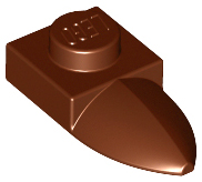 Plate, Modified 1 x 1 with Tooth Horizontal, 49668 Reddish Brown N