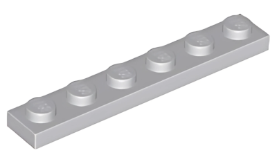 Деталь LEGO Plate 1 x 6 3666 Light Bluish Gray U