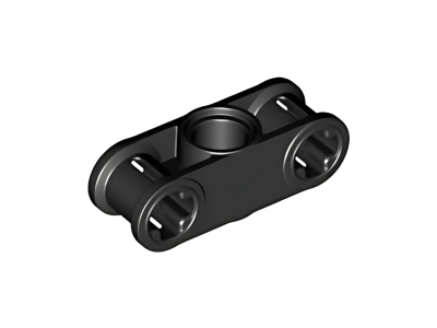 Деталь LEGO Technic, Axle and Pin Connector Perpendicular 3L with Center Pin Hole 32184 Black U