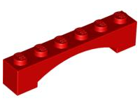 Деталь Lego Арка Arch 1 x 6 Raised Arch 92950 Red N