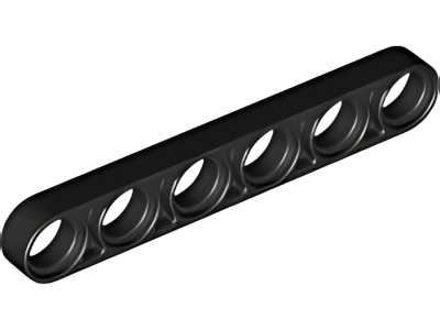 Деталь LEGO Technic, Liftarm Thin 1 x 6 32063 Black U