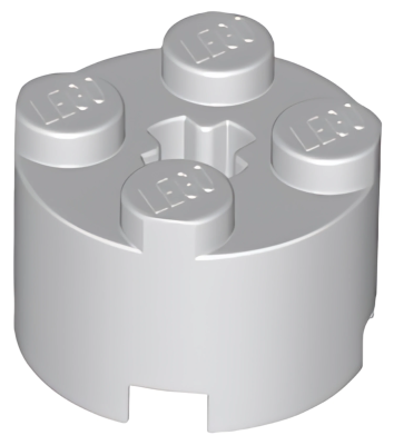 Деталь LEGO Brick, Round 2 x 2 with Axle Hole 3941 (6116, 6143, 39223) Light Bluish Gray U