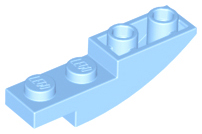 Slope, Curved 4 x 1 Inverted, 13547 Bright Light Blue U