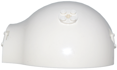 Panel 10 x 4 x 13 Curved Tapered with Bar Handle at Each End, 4 Studs On Side, 65783 White N
