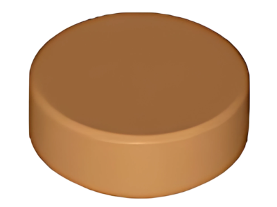 Деталь LEGO Tile, Round 1 x 1 98138 Medium Nougat N