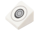 Slope 30 1 x 1 x 2/3 with Joystick Control, Dark Bluish Gray, Black, and Light Bluish Gray Circles Pattern, 54200pb119  