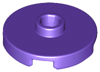Tile, Round 2 x 2 with Open Stud, 18674 Dark Purple N