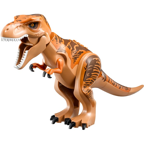 Динозавр Тирекс Lego Dinosaur Tyrannosaurus rex with Dark Orange Back and Dark Brown Markings trex04