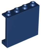 Panel 1 x 4 x 3 with Side Supports - Hollow Studs, 60581 Dark Blue U