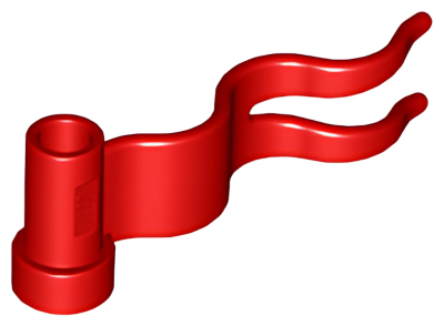 Деталь LEGO Флаг Lego Flag 4 x 1 Wave Right 4495b Red U