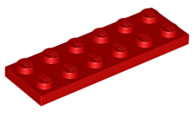 Деталь LEGO Plate 2 x 6 3795 Red U