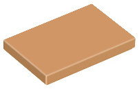 Tile 2 x 3, 26603 Medium Nougat U