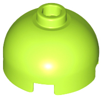 Brick, Round 2 x 2 Dome Top, 553 Lime U