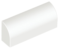 Slope, Curved 1 x 4 x 1 1/3, 6191 White N