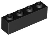 Кирпич LEGO Brick 1 x 4 3010 (6146) Black N