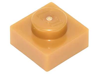 Деталь LEGO Plate 1 x 1 3024 (28554, 30008) Pearl Gold U