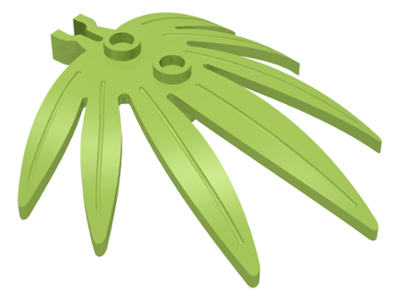 Листья пальмы Lego Plant Leaves 6 x 5 Swordleaf with Split U Clip Thick 30239