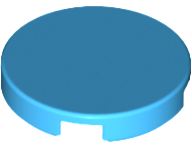Tile, Round 2 x 2 with Bottom Stud Holder, 14769 Dark Azure N