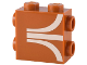 Brick, Modified 1 x 2 x 1 2/3 with Studs on Side and Ends with White Atari Logo Pattern, 67329pb002
