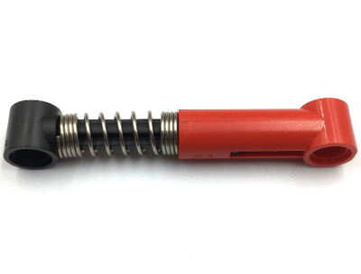 Technic, Shock Absorber 6.5L with Black Piston Rod - Hard Spring, Tight Coils at Ends, 731c07 Red N