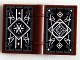 Minifigure, Utensil Book 2 x 3 with White Symmetric Stars and Lines Pattern (Stickers) - Set 10237, 33009pb045  