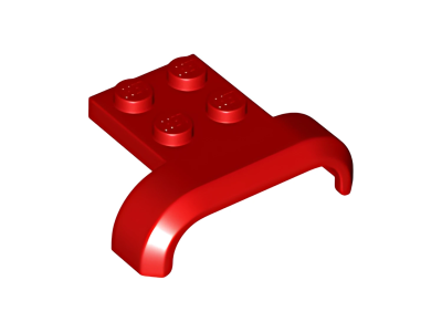 Деталь LEGO Брызговик Lego Vehicle, Mudguard 4 x 3 x 1 with Arch Curved 28326 Red N