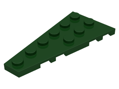 Wedge, Plate 6 x 3 Left, 54384 Dark Green U
