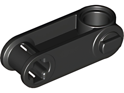 Деталь LEGO Technic, Axle and Pin Connector Perpendicular 3L with Pin Hole 32068 (60558) Black U