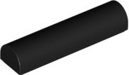 Slope, Curved 1 x 4 x 2/3 Double, 79756 Black N