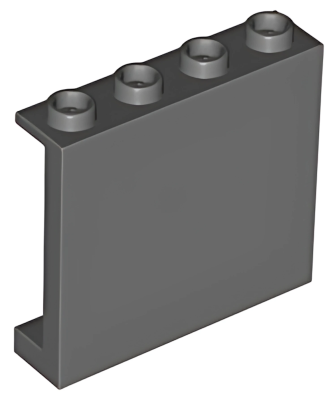 Деталь LEGO Панель Lego Panel 1 x 4 x 3 with Side Supports - Hollow Studs 60581 (35323, 87543) Dark Bluish Gray U