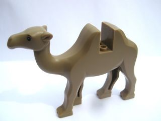 Деталь Lego Верблюд Camel with Black Eyes and White Pupils Pattern 88291c01pb01 Dark Tan Used