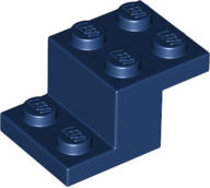 Bracket 3 x 2 x 1 1/3 with Bottom Stud Holder, 73562 Dark Blue U