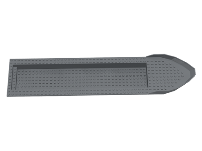 Boat, Hull Unitary 51 x 12 x 6, Top, 54101 Dark Bluish Gray U