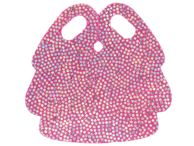 Деталь LEGO 21008 Mini Doll, Skirt Cloth, Friends with Silver Iridescent Dots Pattern Magenta U