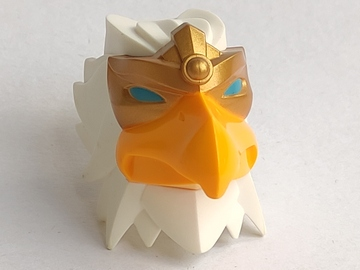 Large Figure Head Modified Chima Eagle with Gold Beak Pattern, 13683pb01 White U